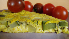 Omelette aux courgettes et basilic