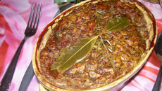 Gâteau aux foies de volaille et escalope de dinde