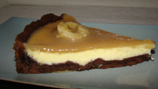 Tarte cheesecake au caramel de banane