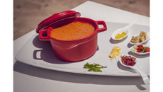 Gaspacho andalou avec des perles