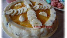 Tarte de semoule parfumée et nappée d'orange