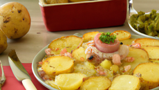 Tartiflette aux pommes de terre marinées au vin de Savoie