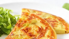 Crêpe épaisse aux pommes de terre, poireau et Boursin façon Chanciau