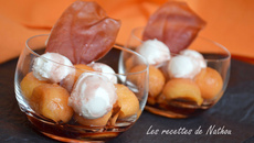 Verrines de melon et chèvre au sirop de Porto