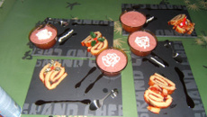 Bûche à la fraise et mousse à la fraise