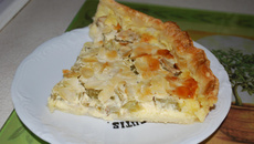 Tarte à la rhubarbe aux amandes effilées