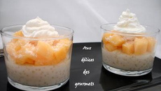 Verrines aux perles du japon et au melon