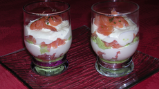 Verrines saumon avocat