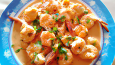 Curry de langoustines au gingembre frais