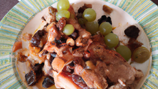 Le rôti de porc à la gueuze et aux raisins