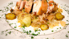 Chapon à la choucroute rapide