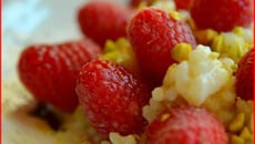 Riz au lait à la framboise