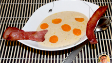 Velouté de potée champenoise et son jambon grillé