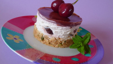 Cheesecake aux cerises sans cuisson