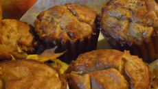 Muffins aux pommes, au miel et à la cannelle