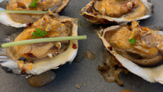 Huîtres au Pommeau et foie gras