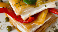 Mille-feuille chèvre et poivrons