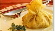 Brick au foie gras mi-cuit et aux poires