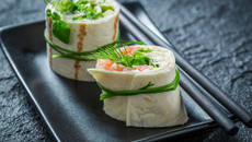 Wrap saumon fumé & crudités