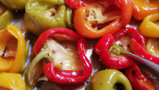 Poivrons marinés à l'huile d'olive