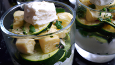 Verrine courgette feta