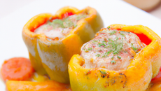 Poivron farci à l'andouillette