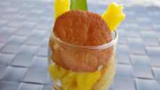 Verrine ananas et petit cake citron