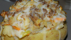 Pommes de terre farcies à la cancoillotte