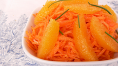 Carottes râpées à l'orange