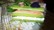 Mille feuilles de concombre