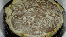 Tarte marbrée aux deux chocolats