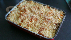 Gratin de courgettes et son lit de carottes fumées