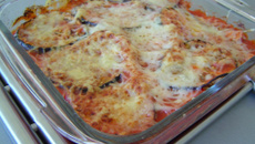 Aubergines et dinde en gratin