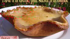 Tarte à la crème sur pâte sucrée à la banane