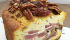 Cake au chèvre noix et lardons