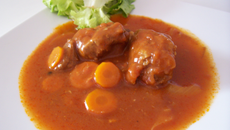 Joues de porc à l'orange