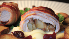 Mignon de porc farci au brie et aux canneberges comme au Québec