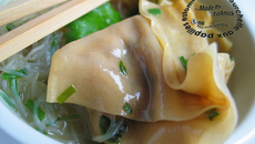 Raviolis de potimarron aux cèpes et céleri en soupe