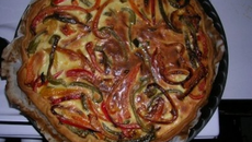 Tarte aux poivrons express