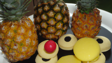 Macaron litchi, ananas