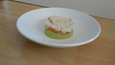Guacamole-saumon fumé-et crème de boursin