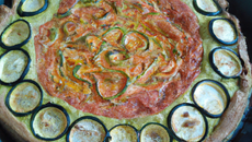 Tourte saumon et courgette