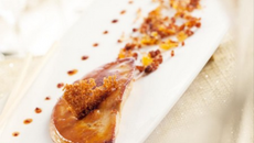 Foie gras poêlé et son crumble de Coings