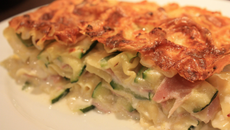 Lasagnes aux courgettes et à la crème de camembert