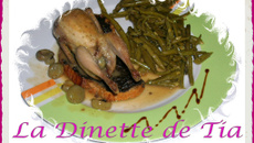 Cailles aux raisins farcies au foie gras sur Canapés