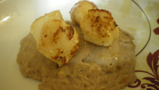 Noix de Saint Jacques et sa purée de châtaignes