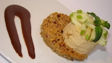 Mon tiramisu façon destructuré : noisette, marron, pomme granny smith et chocolat