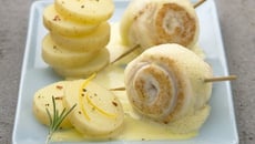 Filets de sole et Pom'Express à l'orange en cappuccino