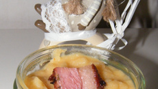 Purée de céleri, pommes vertes et carottes
