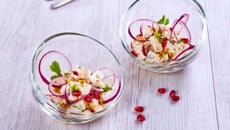 Céviche de cabillaud passion aux oignons rouges